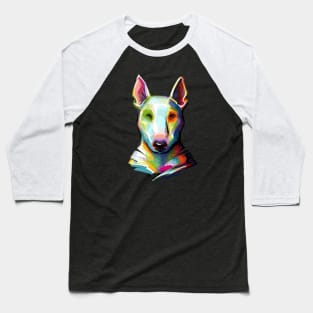 English Bull Terrier Colorful Painting Baseball T-Shirt